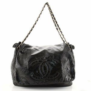 CHANEL BAG-AUTHENTIC-ROCK AND CHAIN-XL-JUMBO- CC LOGO - STATEMENT PIECE!!!